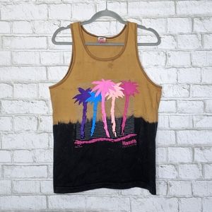 Vtg Harrah's Tank Top Bleach Tie Dye Single Stitch